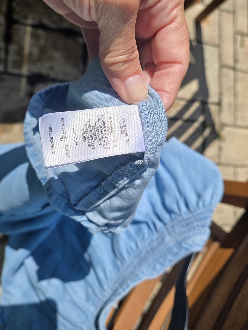 Vineyard Vines Light Blue Smocked-Yoke Tunic - Picture 3 of 4